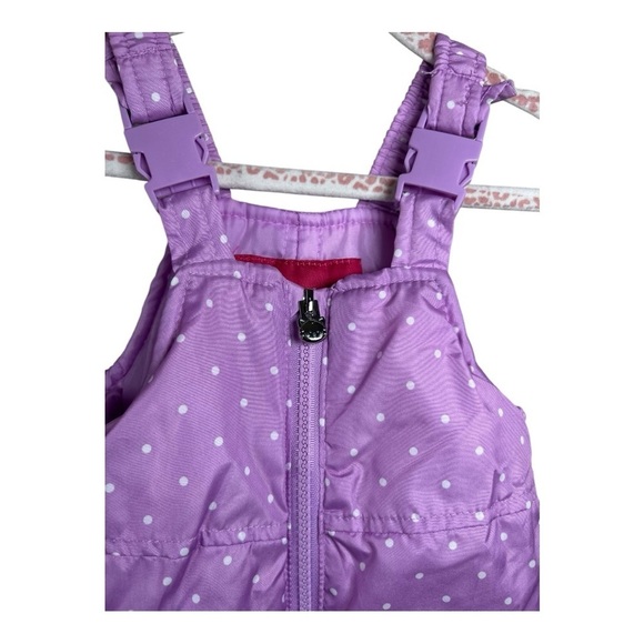 NWT LONDON FOG Baby girls Classic Heavyweight Snow Bib Ski Pant Purple 12 M - Picture 4 of 7